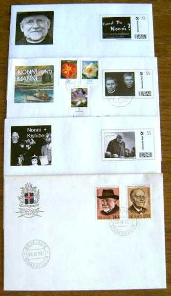 UmschlÃ¤ge mit "Nonni" Briefmarken